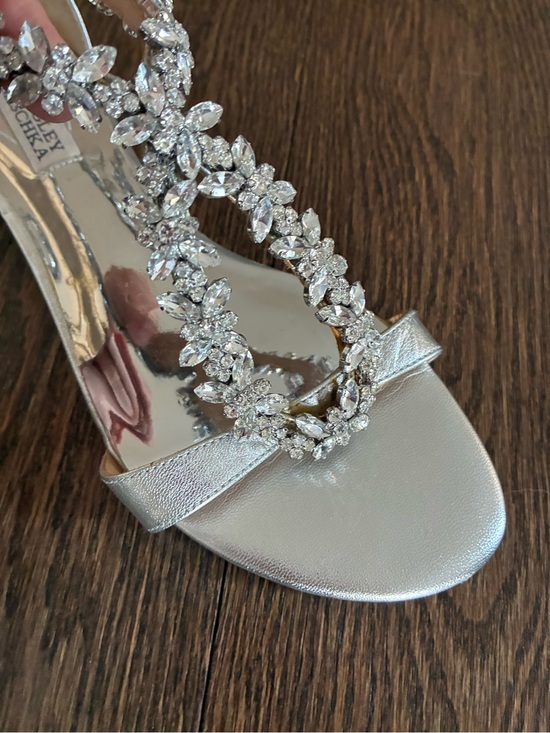 Badley Mischka Shoes - Badgley Mischka Crystal Evening Sandals in Sparkle Silver 🩶